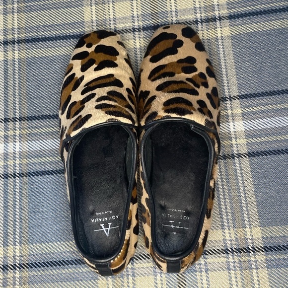 Women's Aquatalia Revy Weatherproof Calf Hair Loafer animal print - Picture 2 of 5
